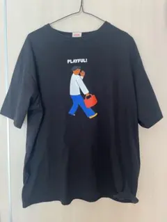 PLAYFUL! プリント Tシャツ ブラック