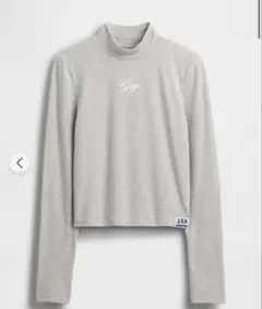 GAPロゴ クロップド モックネック トップス