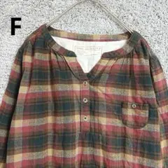 2491 ファイナルディシジョン オープンカラーシャツ F 暖色系 チェック柄