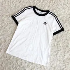 adidas アディダス　トレフォイルロゴ　スリーストライプ　半袖Tシャツ　白のサムネイル