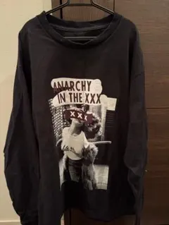 アナーキー グラフィックプリント ロングスリーブTシャツ