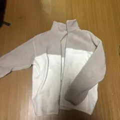 フリースジャケット S ライトベージュ/ホワイト