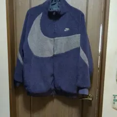 NIKE ボアジャケット グレー/パープル リバーシブル