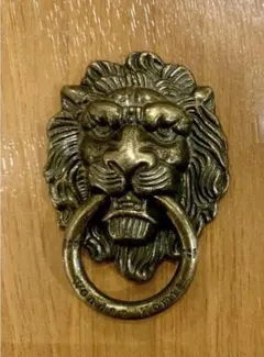 ★大人気！★ 【ブロンズ】ライオンスマホリング バンカーリング ドアノック型