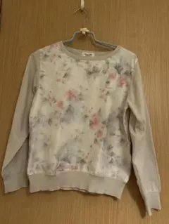 【SOUP】花柄プリント 長袖ニット
