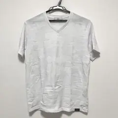 AZUL by moussy/迷彩柄/半袖Tシャツ/白/Sサイズ/メンズ