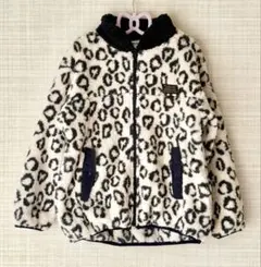 BREEZE レオパード柄 ファーフリースジャケット 140