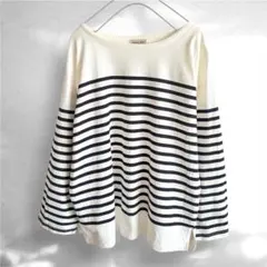 【美品】パネルボーダーバスクシャツ　Samansa Mos2 サマンサモスモス