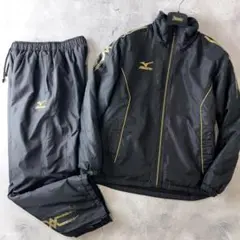 ミズノ ブレスサーモ搭載 ウインドブレーカー 上下 セット メンズ S 黒