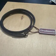 週末SALE♡新品★Orobianco レザー ブレスレット ブラック★のサムネイル