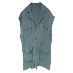 ディスコート　ミリタリーベスト　カーキ　　フリーサイズ　ベスト　ジレ