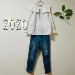 ZOZO オリジナルデニムパンツ　スキニー　廃盤（S）青