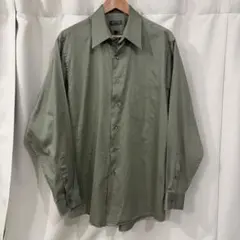 アロー SATEEN サテン長袖シャツ グリーン WRINKLE FREE L
