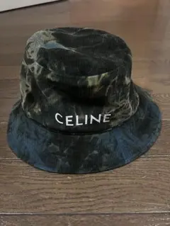 新品未使用　Celine　ロゴ コーデュロイ カモフラージュ柄 バケットハット