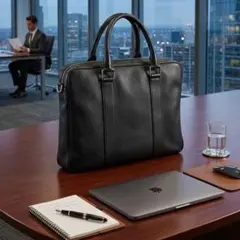 【訳あり】ボッテガヴェネタ、レザーブリーフケース、ショルダーストラップ欠品のため