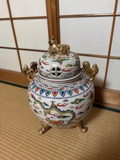 大きめ獅子蓋付き香炉　置物　アンティーク　オブジェ　龍 大きめ獅子蓋付き香炉 置物 アンティーク オブジェ 龍 - メルカリ