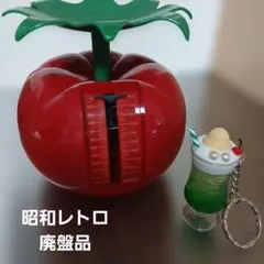 UNIUSトマト型キッチンスケール　1kg　レトロポップ　赤　おまけキーホルダーのサムネイル