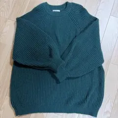 NICE CLAUP グリーンセーター