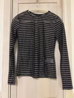 BANANA REPUBLIC ラメボーダー シアーカットソー 長袖