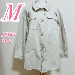RETRO GIRL ベージュジャケット M　カジュアルコーデ　きれいめコーデ