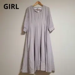 GIRL ガール ウエストタックフレアドレス オケージョン ワンピース 4L