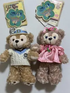 2012年春　ダッフィー　シェリーメイ　ぬいぐるみバ ッジ