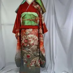 r　着物　振袖フルセット　振袖　金彩