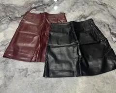 GRL レザー　ミニスカート　2点セット