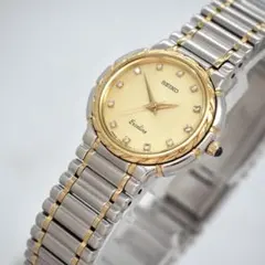 SEIKO セイコー EXCELINE ダイヤ シェル文字盤 クォーツ 腕時計 - メルカリ