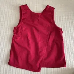 プティマイン赤のリボン付きノースリーブタンクトップ