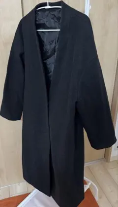 Social GIRL ノーカラーコート　アウター コート　ブラック