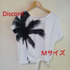 Discoat ディスコート パームツリー 裾結びTシャツ ホワイト Mのサムネイル
