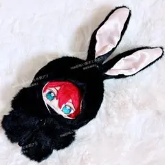 黒ピンク馬耳ぬいぐるみ 8cm無属性ぬいぐるみ - メルカリ