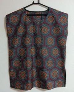 大島紬 着物リメイク 幾何学模様 長袖シャツ シルク 2025年最新