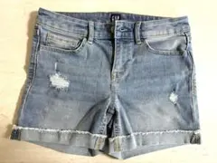 GAP Kids ギャップ キッズ デニムショートパンツ 140 ダメージ加工