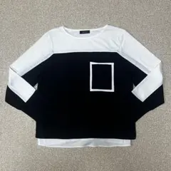rid.dle from...ブラック ホワイト カラー切替 長袖 トップス