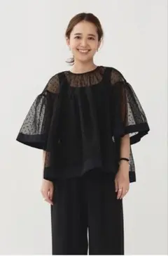 T.japan アリエスミラージュ ドットブラウス 新品未使用 - メルカリ