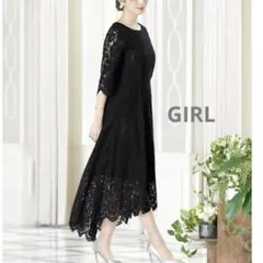 【定価12212円】完売品 GIRL グレー レース パーティードレス S