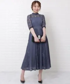 【Lace Ladies】ドレス　ブルーグレー S