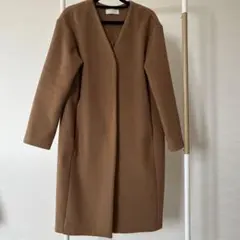 GALLARDAGALANTE キャメル チェスターコート　ノーカラーコート