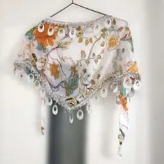 フラメンコ シージョ 花柄 ショール ダンス衣装 ベリーダンス フリンジ