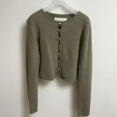 todayful Cashmere Compact Cardigan オリーブ