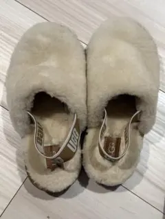 UGG ファーサンダル サボ クロッグ ベージュ 着用1回 UGG