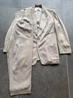 50s レーヨン セットアップ 淡いグレー テーラード VINTAGE