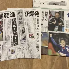 中日新聞 2010年ワールドカップ 新聞切り抜き　サッカー