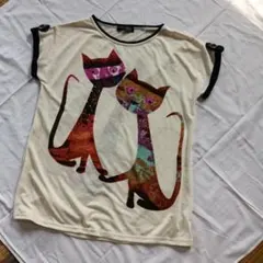 Pursuit de Ideal 猫イラスト Tシャツ 半袖