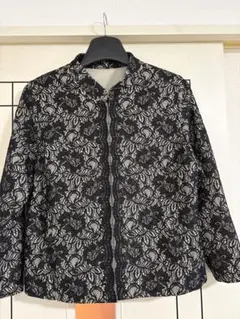 総レース ノーカラージャケット ブラックのサムネイル