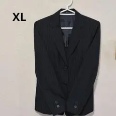 コムサイズム/ブラック ストライプ テーラードジャケット