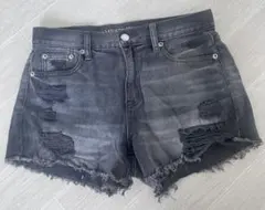 AMERICAN EAGLE ダメージショートパンツ ダークグレー