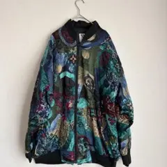 VENEZIA 多色 ヴィンテージ　ジップアップジャケット ブルゾン　総柄　古着